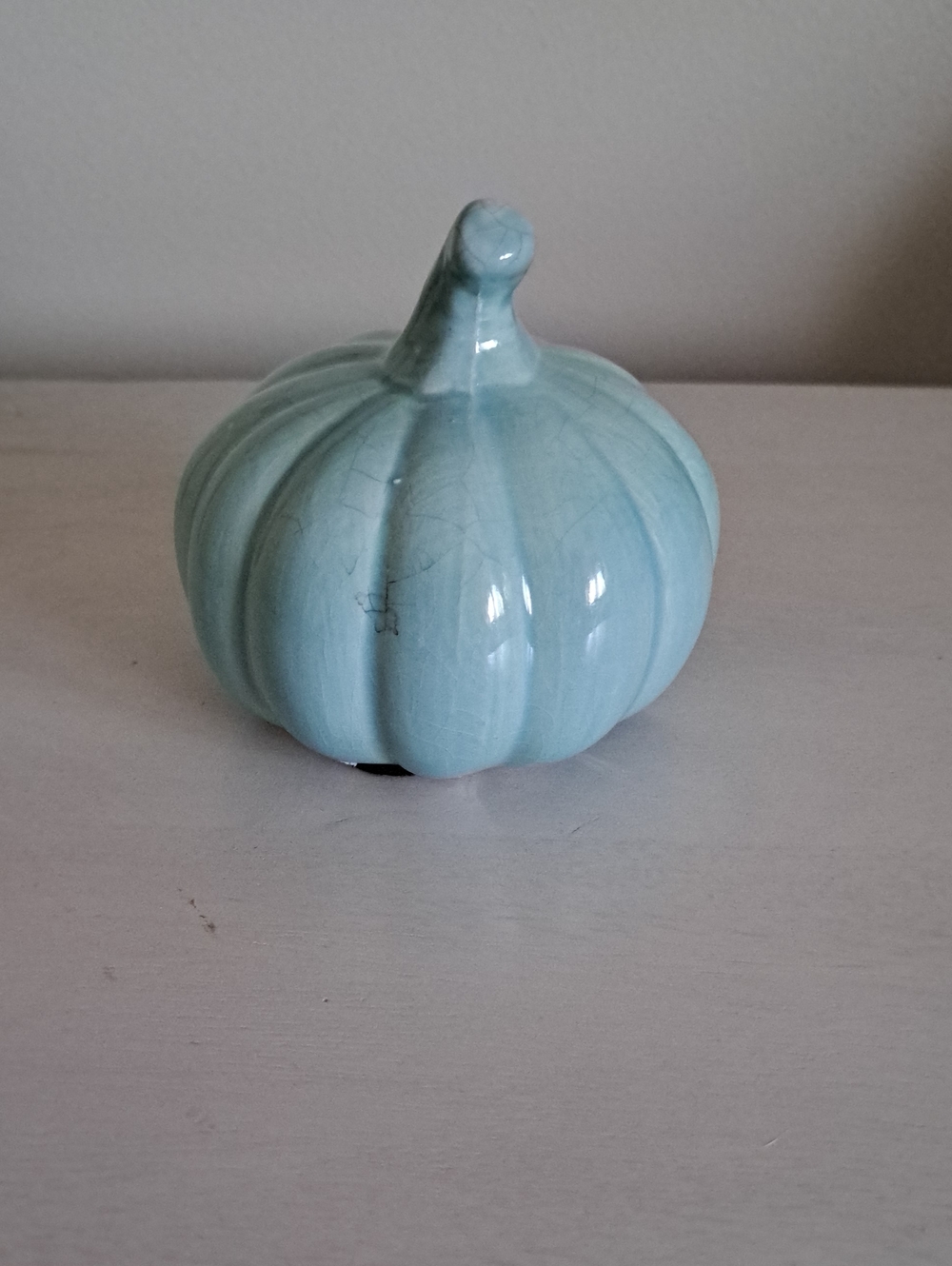 Ceramic Pumpkin Accent in Pale Blue